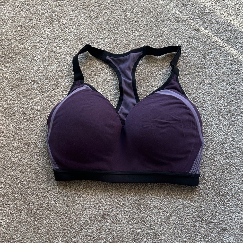 Victoria's Secret Black and Purple Sports Bra
